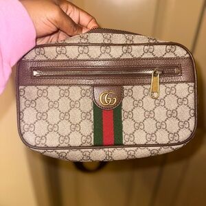 Authentic Gucci monogram coated canvas Ophedia bum bag fanny pack like new